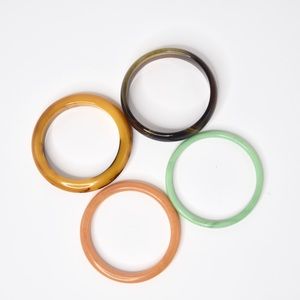 Stone Like Bangle Set